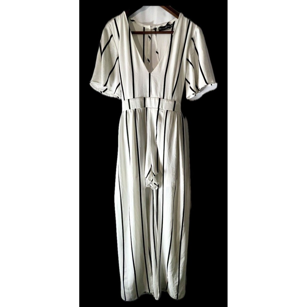Midnight Doll Tuxedo Romper White & Black Women’s Size 5